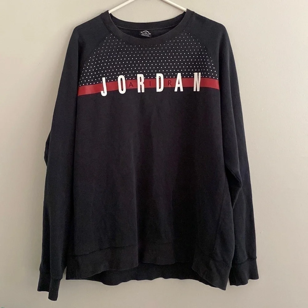 Y2K Jordan black sweatshirt **revived** see pics and description